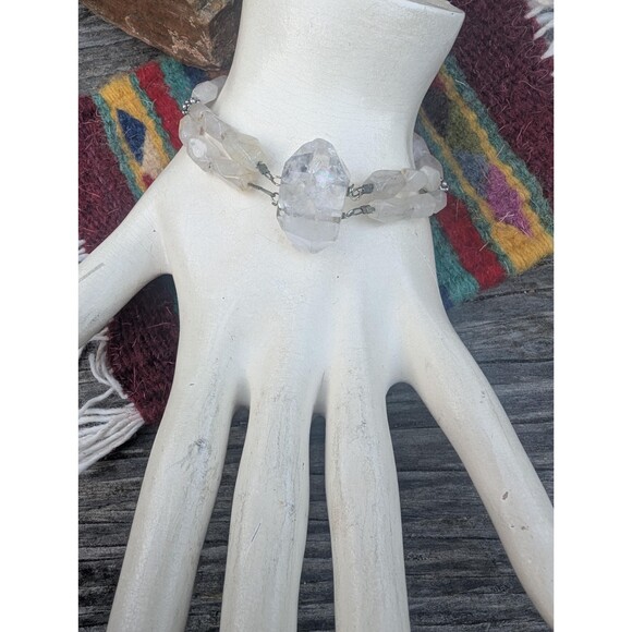 Vintage Quartz Crystal Nugget Bracelet - Picture 2 of 10